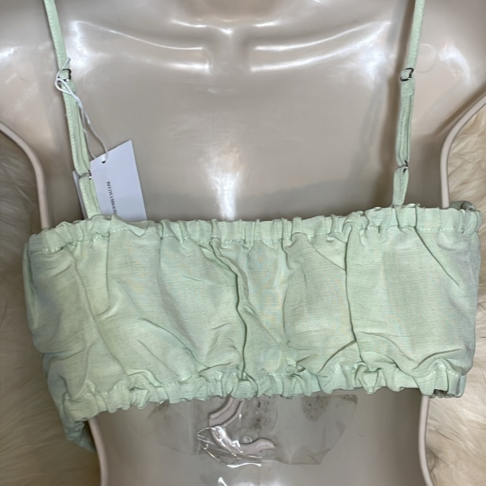 MATTHEW BRUCH Twist Bandeau Crop Top NWT - Picture 4 of 8